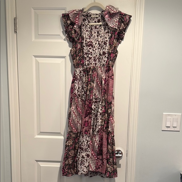 Ulla Johnson Dresses & Skirts - Ulla Johnson Floral Print Dress in Pink, Brown, white and Black